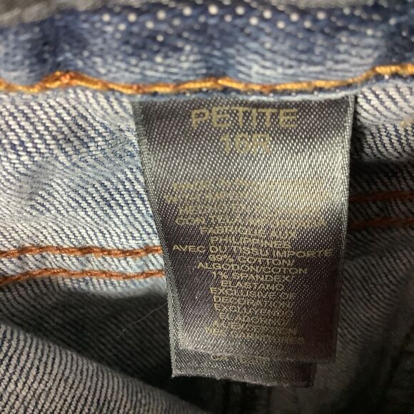 Liz Claiborne Womens Size 16 R Petite Boyfriend Jeans Embroidered pocket - Picture 8 of 9